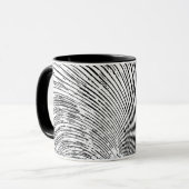 Abstrakte Schwarz-weiße Kaffee-Tasse Tasse (Vorderseite Links)