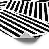 Abstrakte Schwarz-weiße Linie Poster (Ecke)
