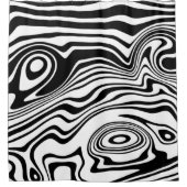 Abstrakte schwarz-weiße Linien - individuell einst Duschvorhang (Vorderseite)