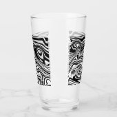 Abstrakte schwarz-weiße Linien - individuell einst Glas (Links)