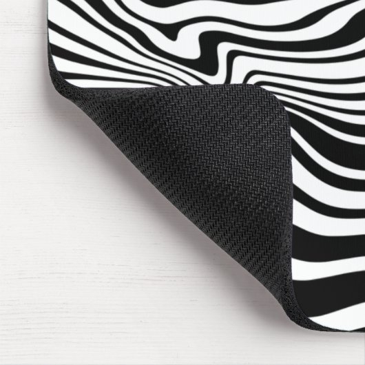 Abstrakte schwarz-weiße Linien - individuell einst Mousepad (Ecke)