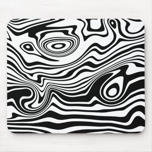 Abstrakte schwarz-weiße Linien - individuell einst Mousepad (Vorne)