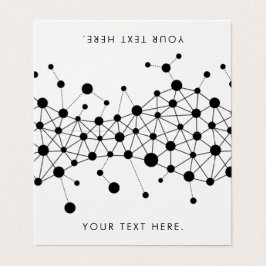 Abstrakte schwarz-weiße Linien und Punktmuster Visitenkarten
