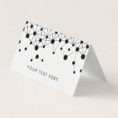 Abstrakte schwarz-weiße Linien und Punktmuster Visitenkarten (Rückseite)