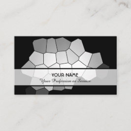 Abstrakte schwarz-weiße Mosaikfliesen Muster busi Visitenkarte