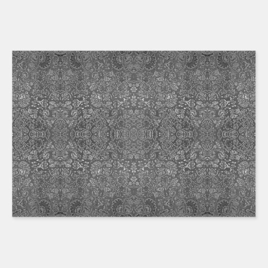 Abstrakte schwarz-weiße Muster Geschenkpapier Set (Vorderseite 2)