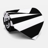 Abstrakte schwarz-weiße Spiraltreppe Krawatte (Gerollt)