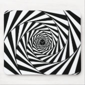Abstrakte schwarz-weiße Spiraltreppe Mousepad (Vorne)