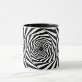 Abstrakte schwarz-weiße Spiraltreppe Tasse (Zentrum)