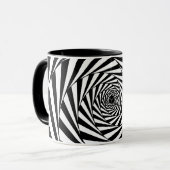Abstrakte schwarz-weiße Spiraltreppe Tasse (Vorderseite Links)