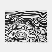 Abstrakte Schwarz-weiße Türmatte - individuell ein (Vorderseite)