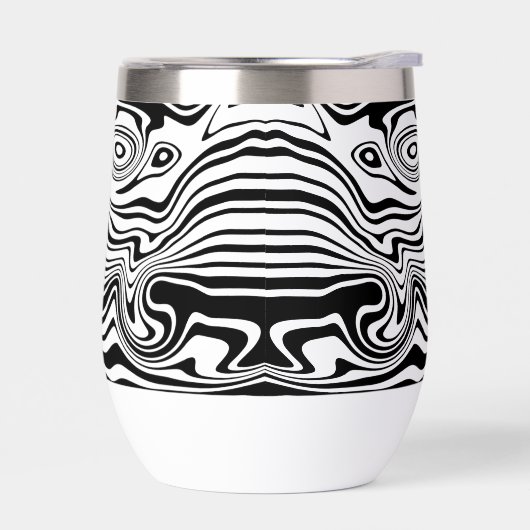 Abstrakte Schwarz-weiße Wave Muster-Farben (Links)