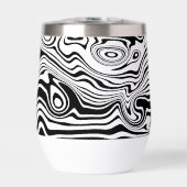 Abstrakte Schwarz-weiße Wave Muster-Farben (Vorderseite)