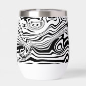 Abstrakte Schwarz-weiße Wave Muster-Farben (Rückseite)