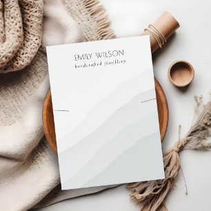 Abstrakte Schwarz-weiße Waves Necklace Band Displ Visitenkarte