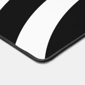 Abstrakte schwarz-weiße Wavy-Linien Schreibtischunterlage (Ecke)