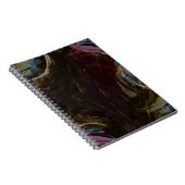 Abstrakte Schwarze Atomkunst Notizblock (Rechte Seite)