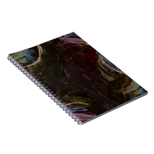 Abstrakte Schwarze Atomkunst Notizblock (Rechte Seite)