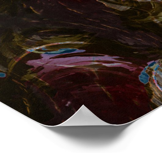 Abstrakte Schwarze Atomkunst Poster (Ecke)