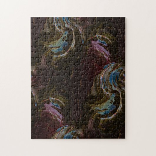 Abstrakte Schwarze Atomkunst Puzzle (Vertikal)