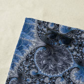 Abstrakte schwarze blaue Fraktale Strandtuch (Beispiel)