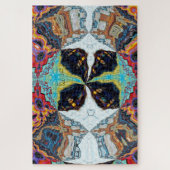 Abstrakte Schwarze Blume Jigsaw Puzzle (Vertikal)