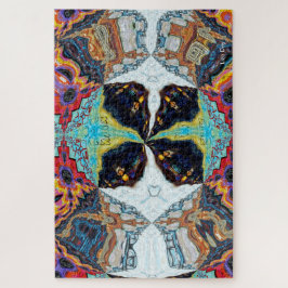 Abstrakte Schwarze Blume Jigsaw Puzzle