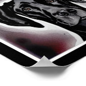 Abstrakte Schwarze Dane Poster (Ecke)