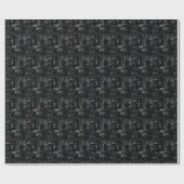 Abstrakte schwarze Farbe Geschenkpapier (Flach)