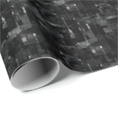 Abstrakte schwarze Farbe Geschenkpapier (Rolleneckpunkt)