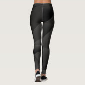 Abstrakte schwarze Formen Leggings (Rückseite)