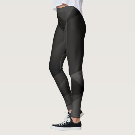 Abstrakte schwarze Formen Leggings (Links)