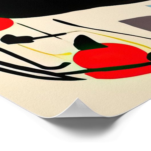 Abstrakte Schwarze Katze Poster (Ecke)