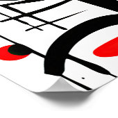 Abstrakte Schwarze Katze Poster (Ecke)