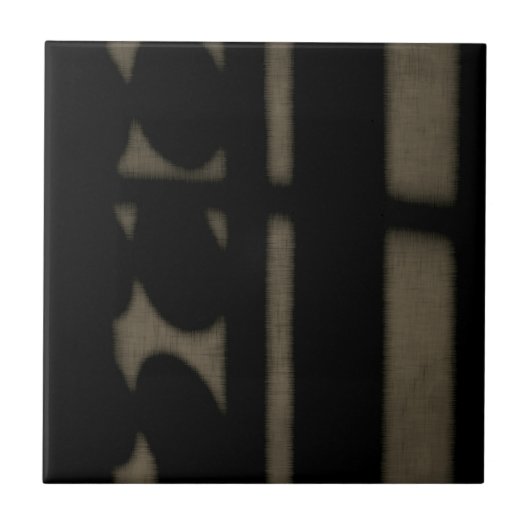 Abstrakte Schwarze Kunst Fliese (Vorderseite)