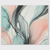 Abstrakte Schwarze Linie Geschenkpapier (Flach)