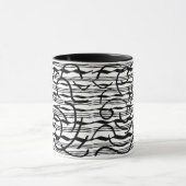 abstrakte schwarze Linien Tasse (Zentrum)