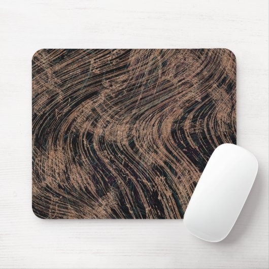 Abstrakte schwarze Marmordrucke Mousepad (Mit Mouse)