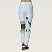 Abstrakte Schwarze Pfeile Leggings (Rückseite)