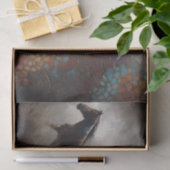 Abstrakte schwarze Pferde Kunst Decoupage Seidenpapier (Geschenk)