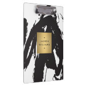 Abstrakte schwarze Pinselstriche mit dem Logo "Gol Klemmbrett (Rechts)