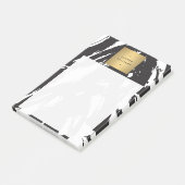 Abstrakte schwarze Pinselstriche mit dem Logo "Gol Post-it Klebezettel (angewinkelt)