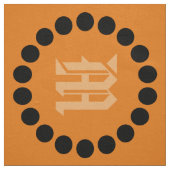 Abstrakte schwarze Punkte Monogramm-Muster hinzufü Stoff (Muster)