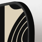 Abstrakte schwarze Retro-Linien Pickleball Schläger (Linke Seite)