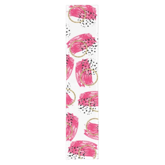 Abstrakte schwarze Rosa-und Kurzer Tischläufer (Vorderseite)