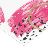 Abstrakte schwarze Rosa-und Kurzer Tischläufer (Ecke)