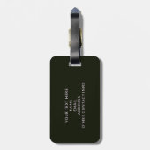 Abstrakte schwarze Rosa und orangefarbene Punkte P Gepäckanhänger (Rückseite vertikal)