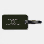 Abstrakte schwarze Rosa und orangefarbene Punkte P Gepäckanhänger (Rückseite horizontal)