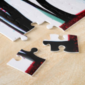 Abstrakte schwarze Silhouette für Kinder Puzzle (Seite)