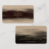 Abstrakte schwarze Tinte Pinselstrich Rustikale Kr Visitenkarte (Vorne/Hinten)